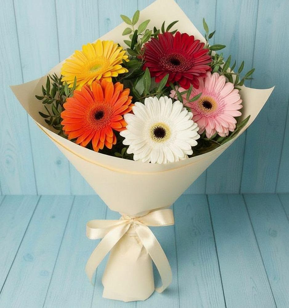 Букет цветов из: Герберы в Солнечном Красноярского края