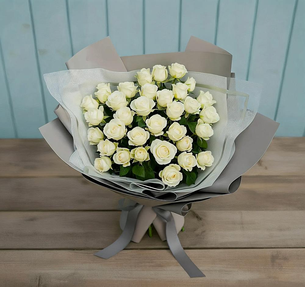 Букет Белоснежная нежность в Солнечном Красноярского края