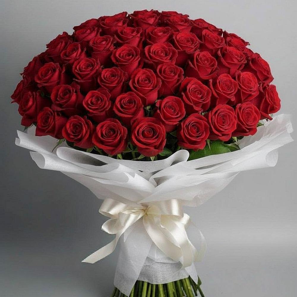 Букет 101 Красная роза Блэк Мэджик в Солнечном Красноярского края