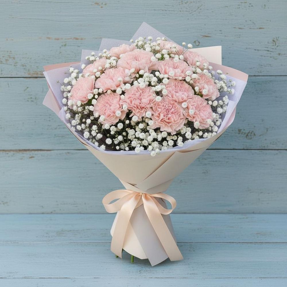 Букет цветов из: Гвоздики в Солнечном Красноярского края