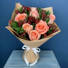 Букет цветов из:  Розы и Альстромерии #REPLACE_PRED# Солнечном Красноярского края