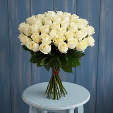 Букет 51 Белая роза Эдлесс Лав #REPLACE_PRED# Солнечном Красноярского края