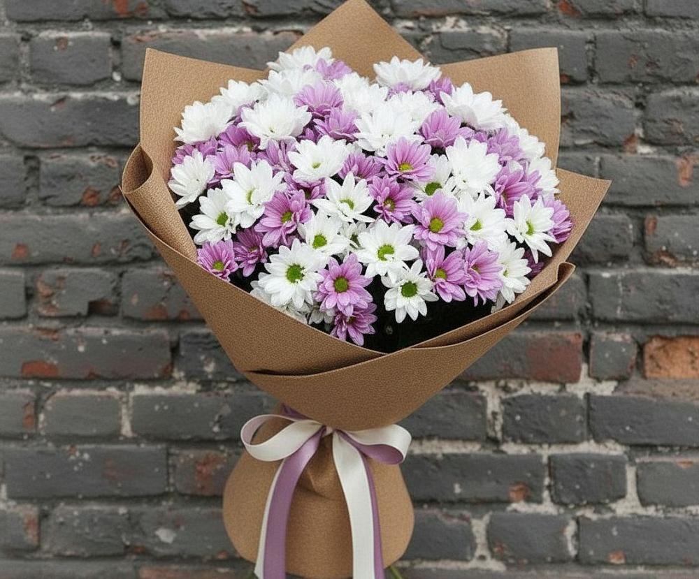 Букет цветов из: Хризантемы в Солнечном Красноярского края