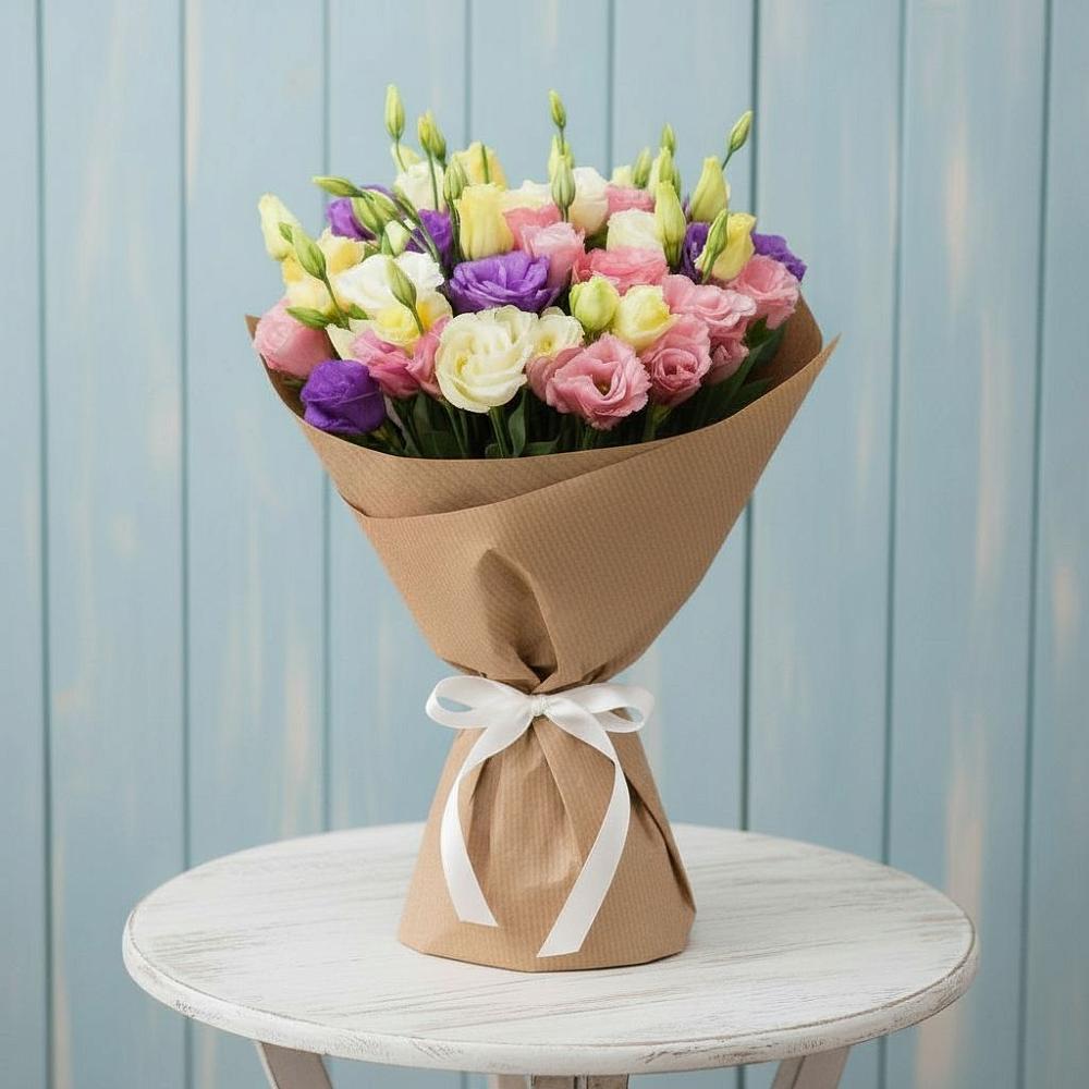 Букет цветов из: Лизиантусы в Солнечном Красноярского края