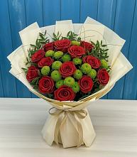 Букет цветов из:  Розы и Хризантемы #REPLACE_PRED# Солнечном Красноярского края