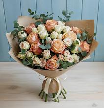 Букет цветов из:  Альстромерии и Розы в Солнечном Красноярского края