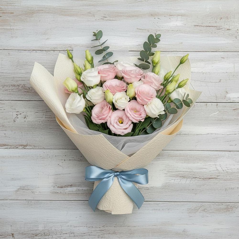 Букет цветов из: Лизиантусы в Солнечном Красноярского края